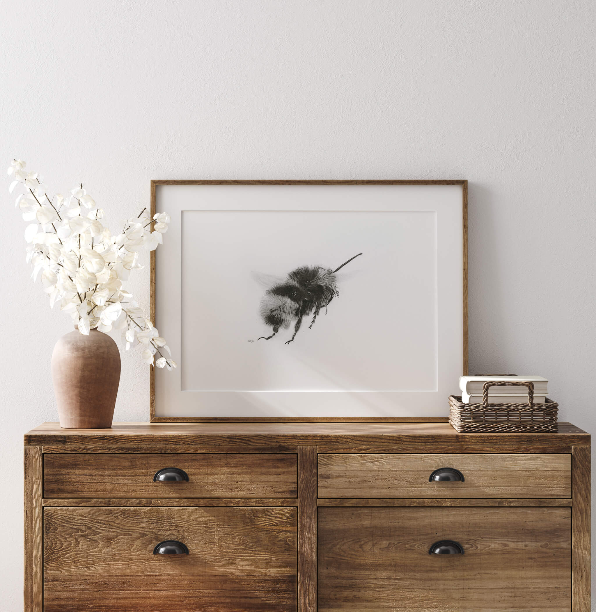 Distinction Not Extinction Bumblebee Art Print | Cathy Turner